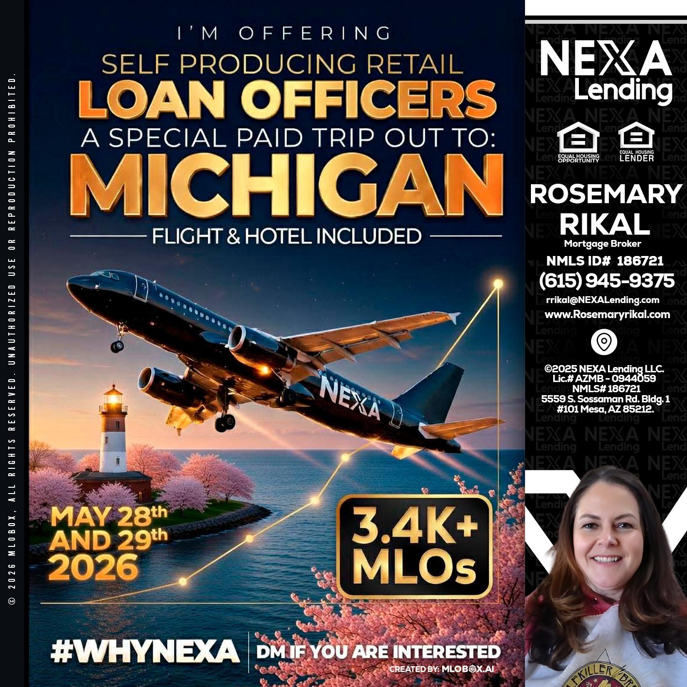 MICHIGAN TRIP - Rosemary Rikal -Mortgage Broker