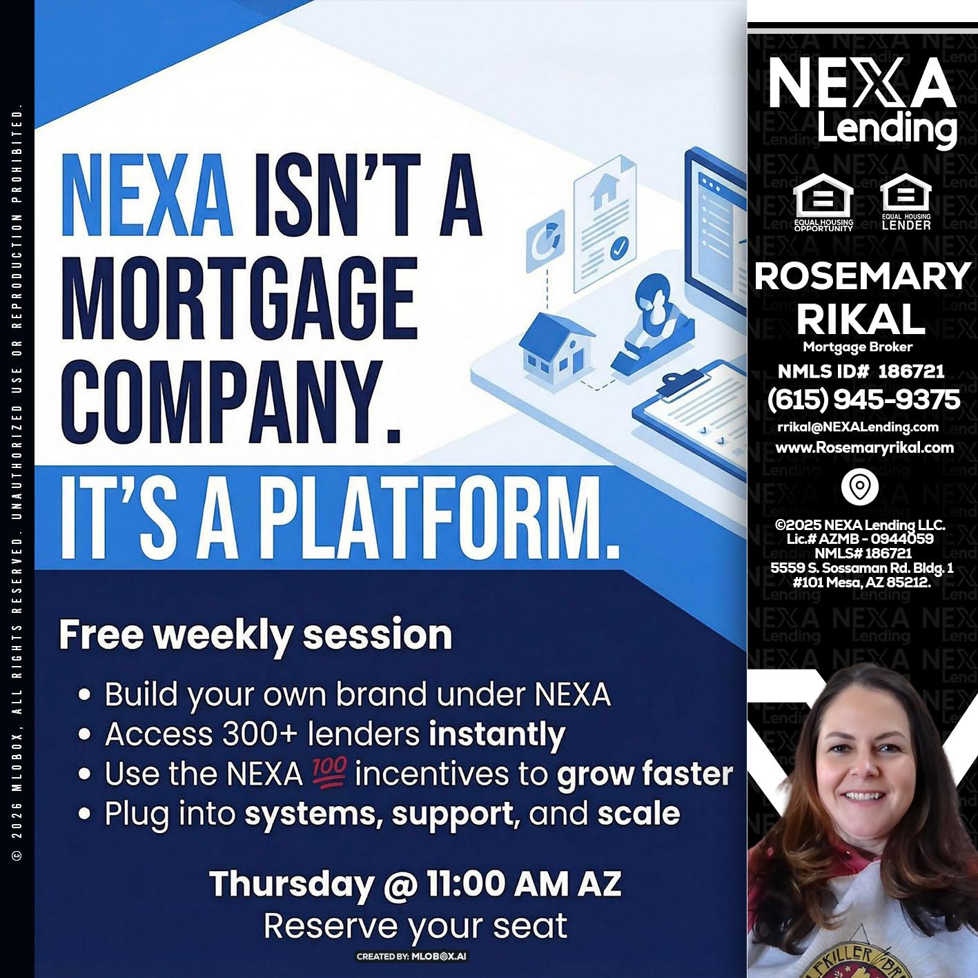 NEXA ISNT - Rosemary Rikal -Mortgage Broker