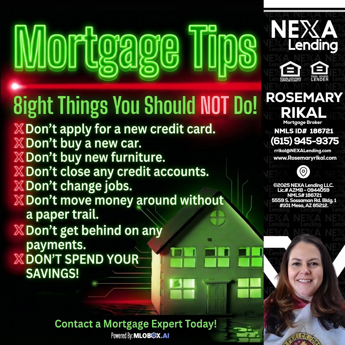 Mortgage Tips at your Door - Rosemary Rikal -Mortgage Broker