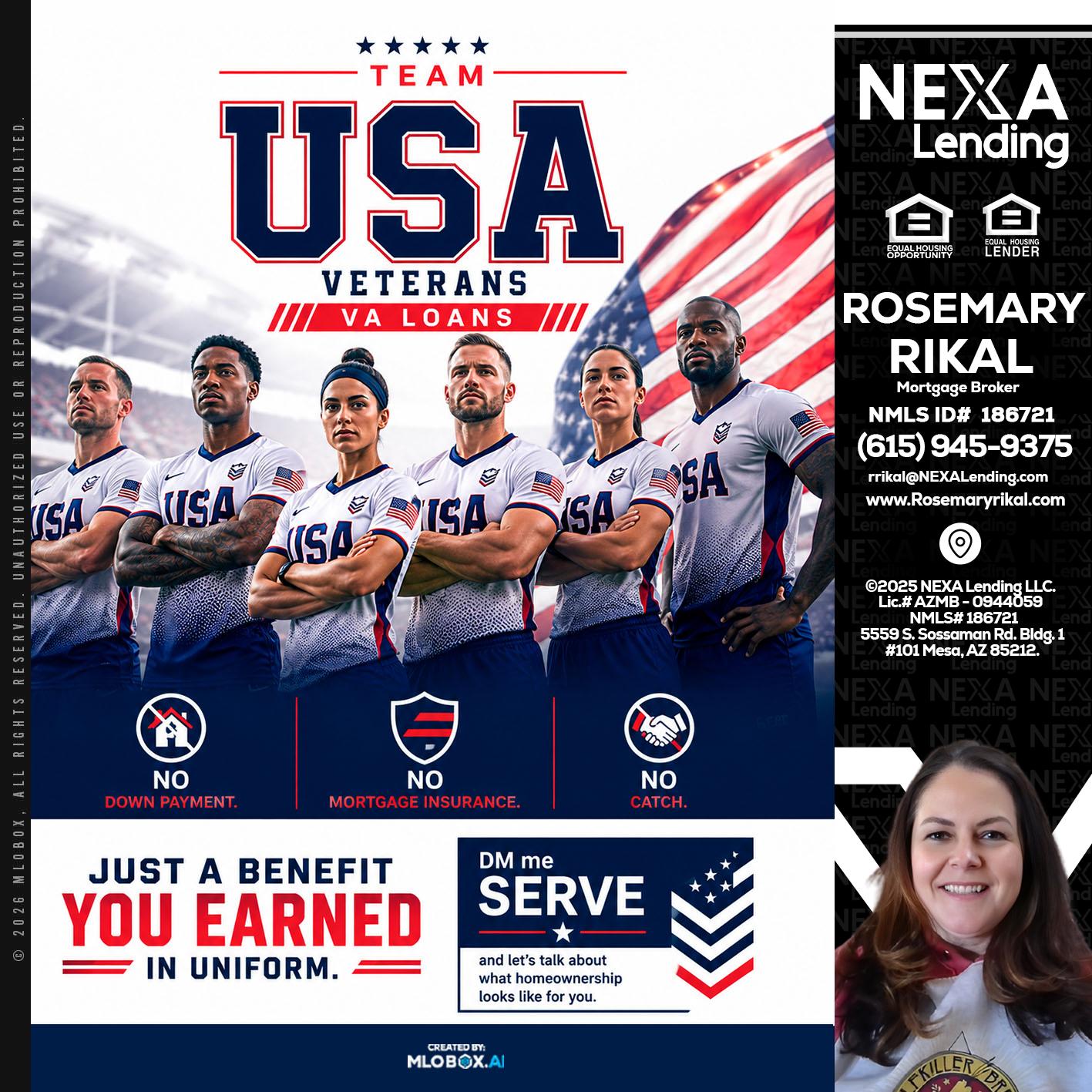 USA TEAM - Rosemary Rikal -Mortgage Broker