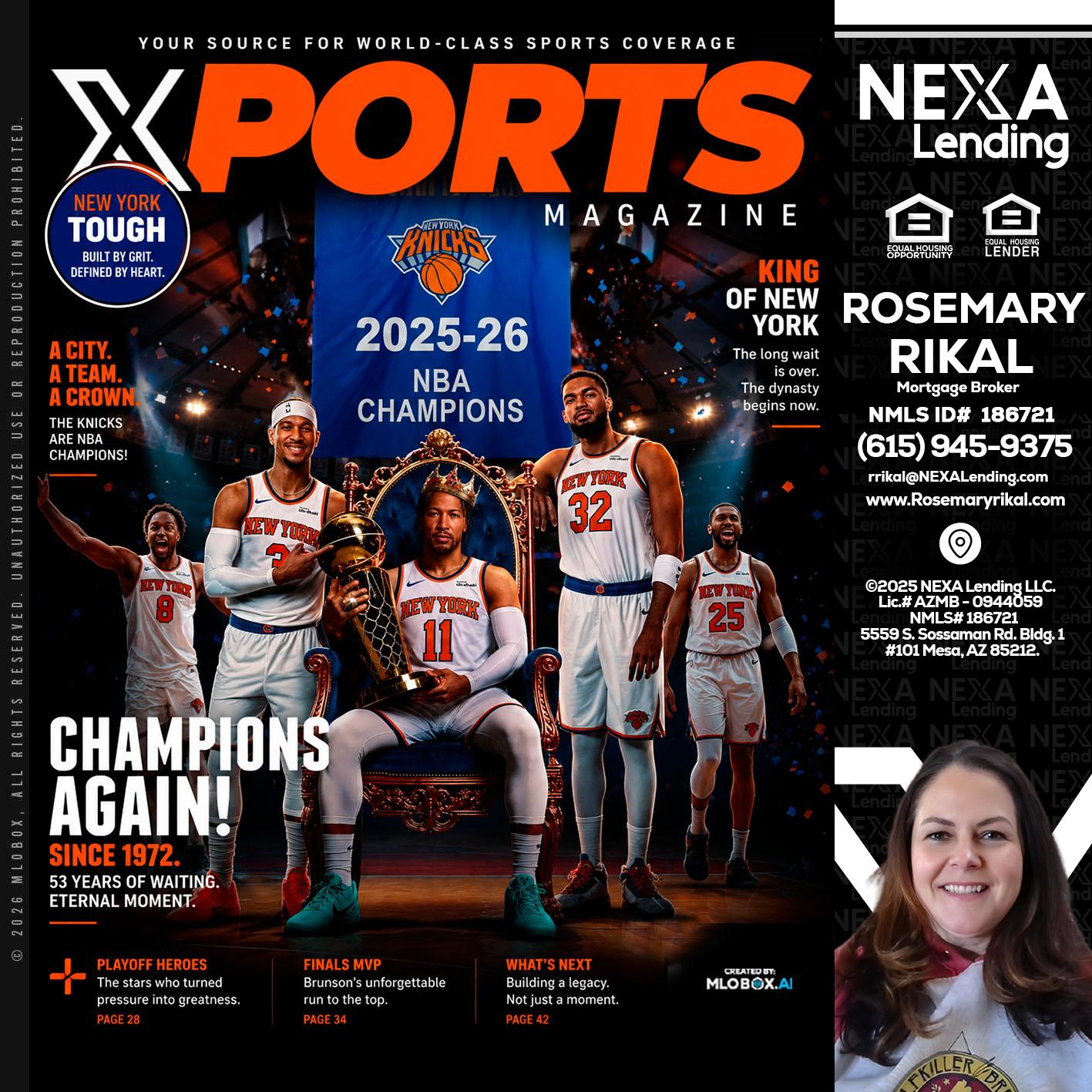 XPORTS MAGAZINE - Rosemary Rikal -Mortgage Broker