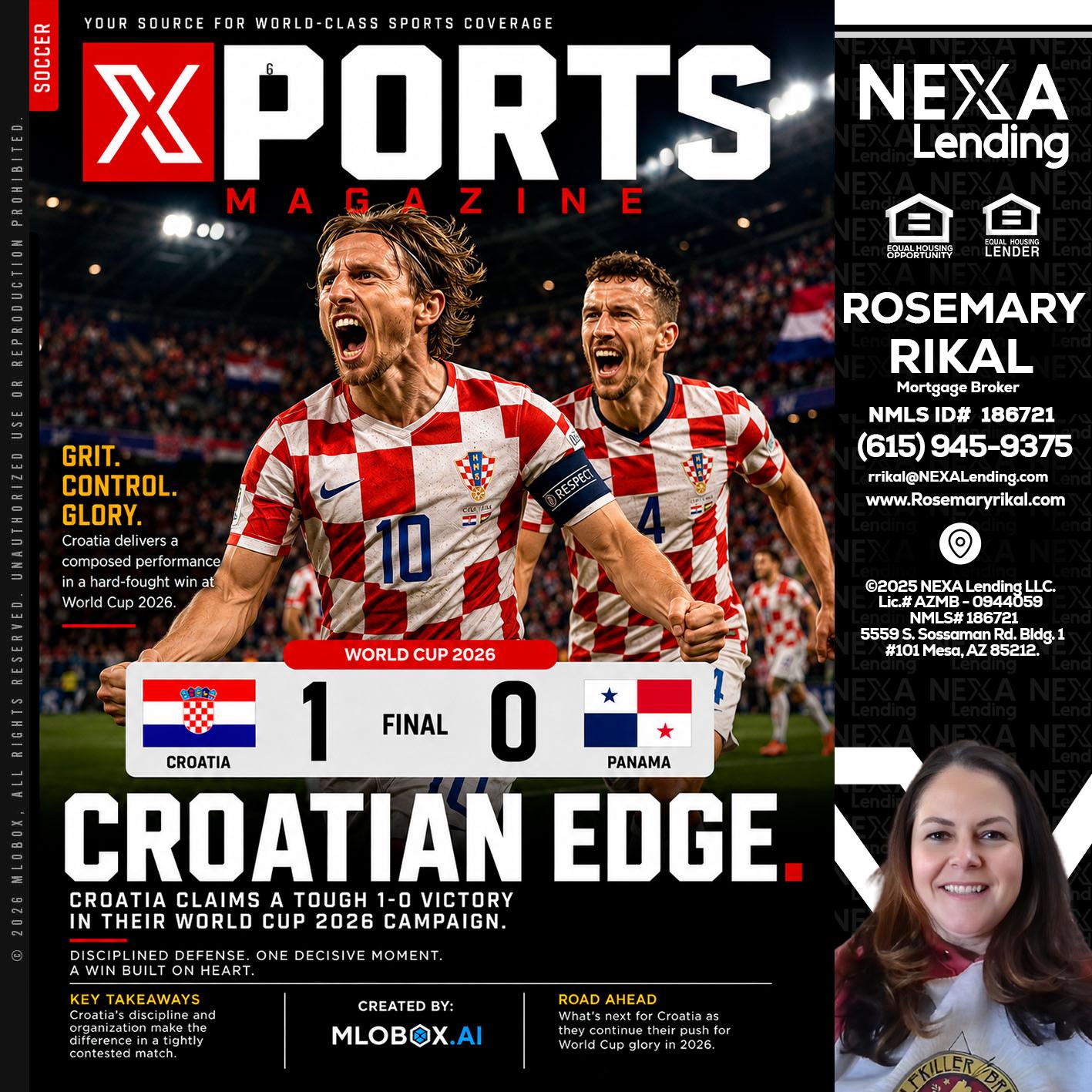 CROATIA 1-0 PANAMA - Rosemary Rikal -Mortgage Broker