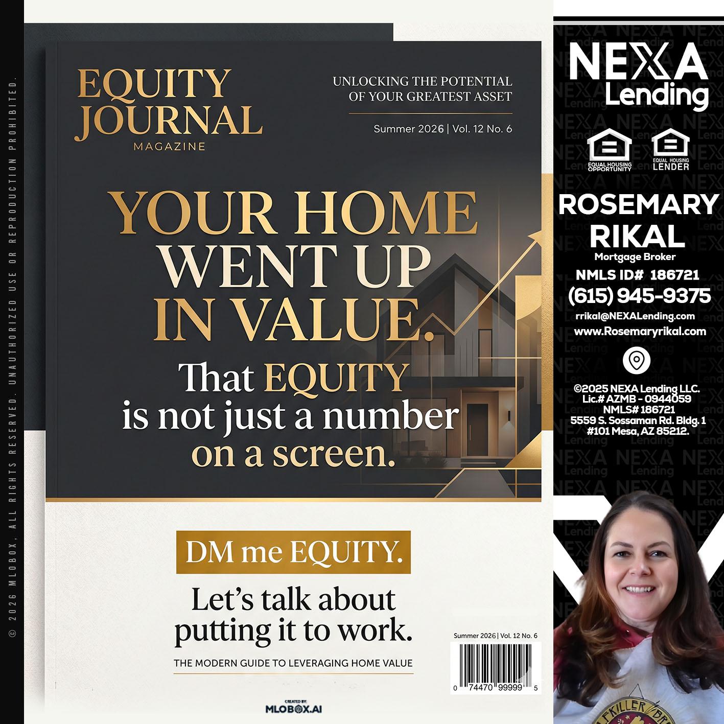 YOUR HOME - Rosemary Rikal -Mortgage Broker