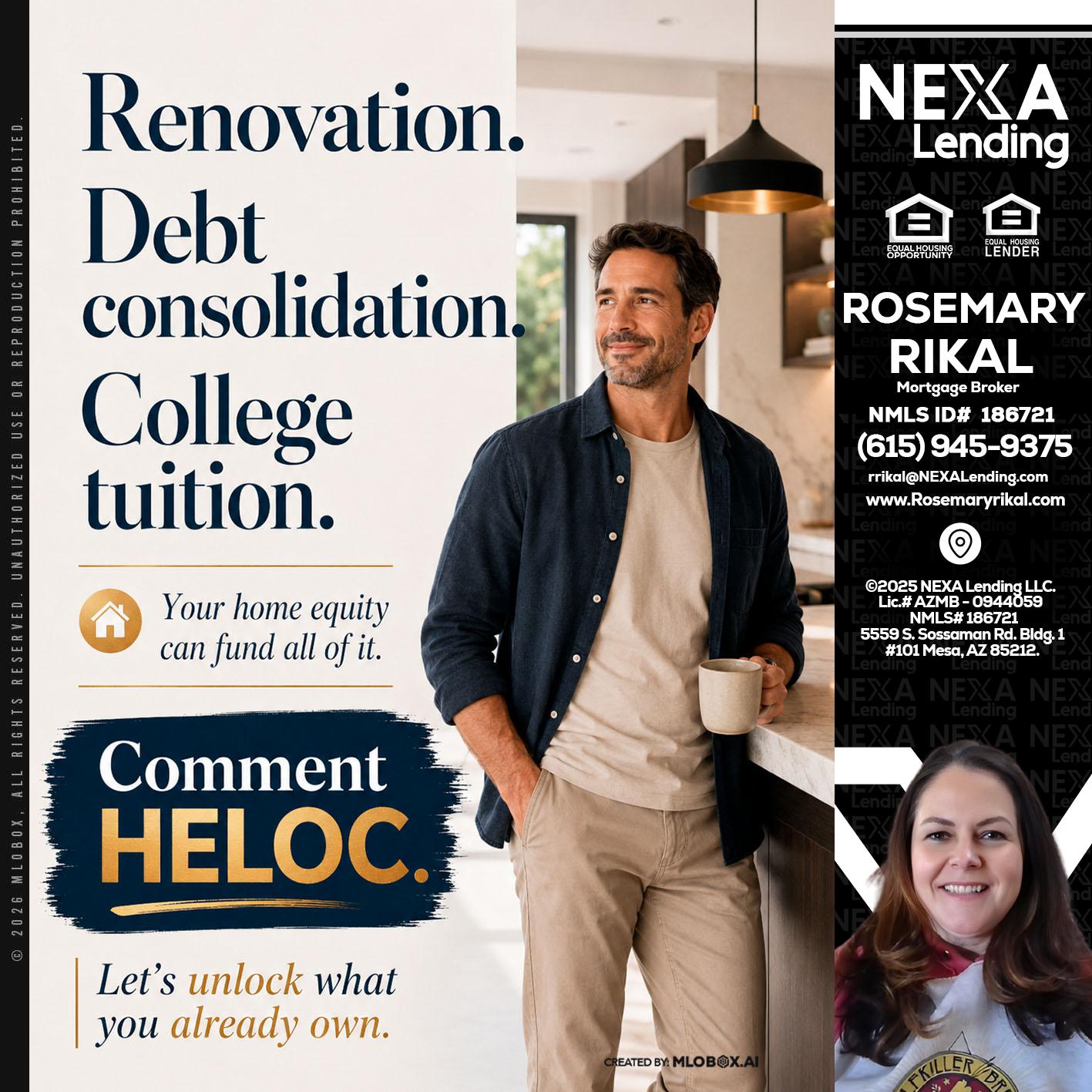 RENOVATION DEBT - Rosemary Rikal -Mortgage Broker