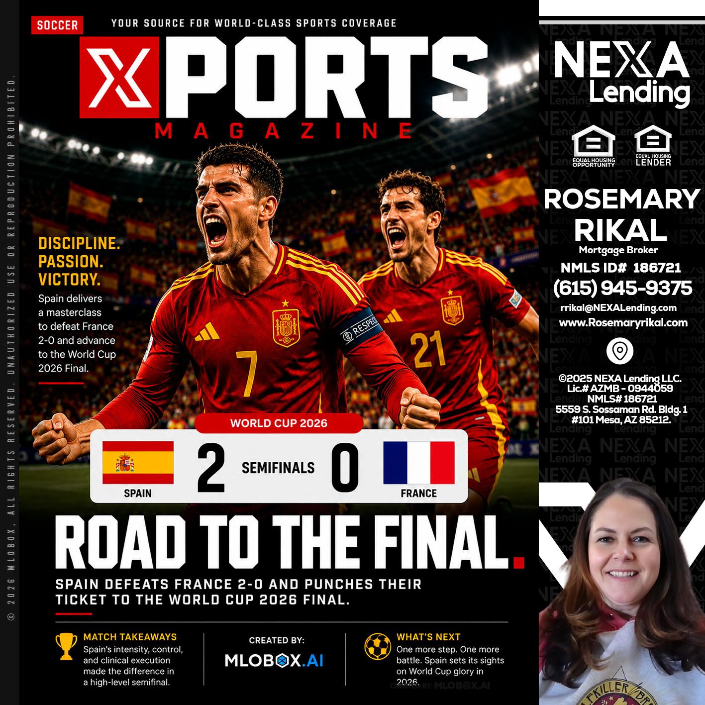 XPORTS WORLD CUP 2026 - Rosemary Rikal -Mortgage Broker