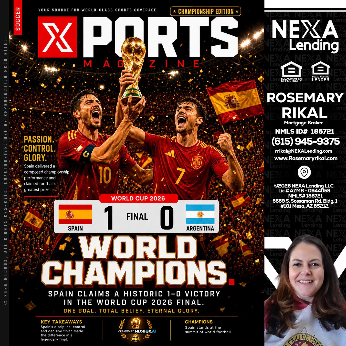 SPAIN CHAMPION - Rosemary Rikal -Mortgage Broker