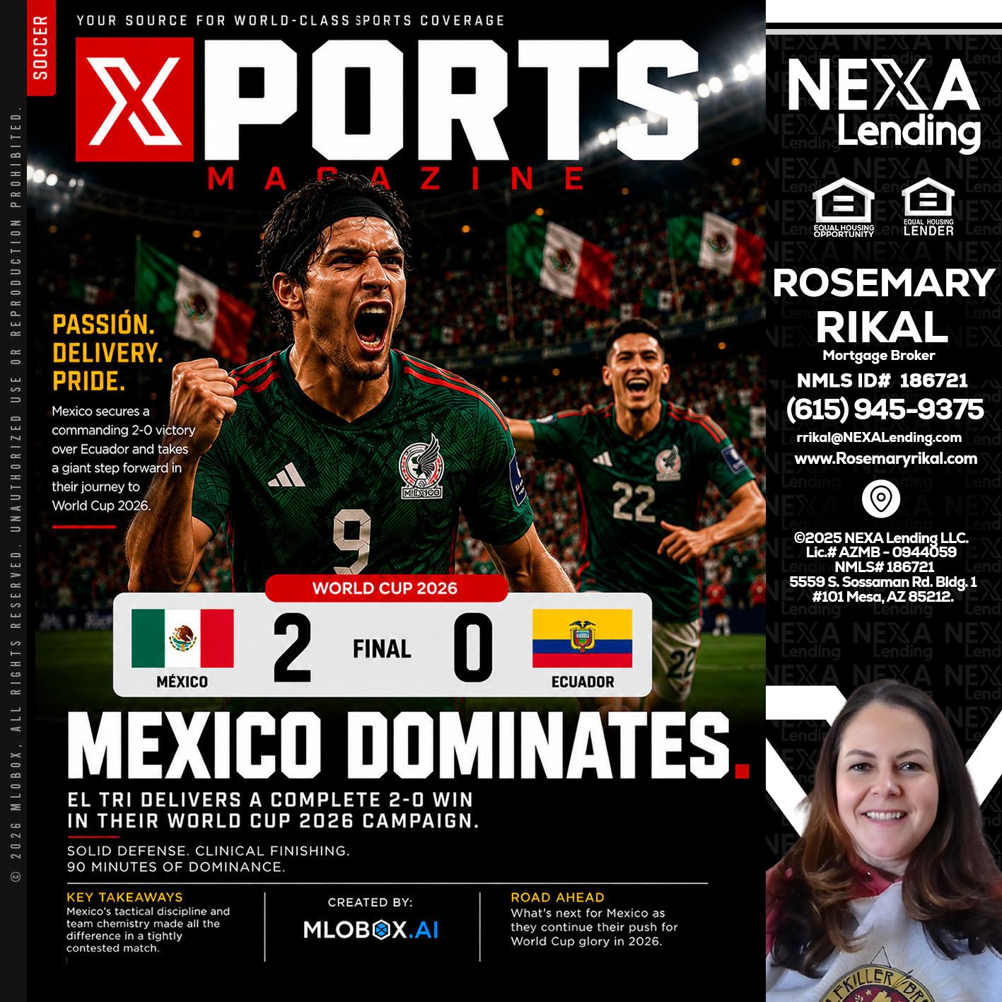 XPORTS MEX 2-0 ECUADOR - Rosemary Rikal -Mortgage Broker