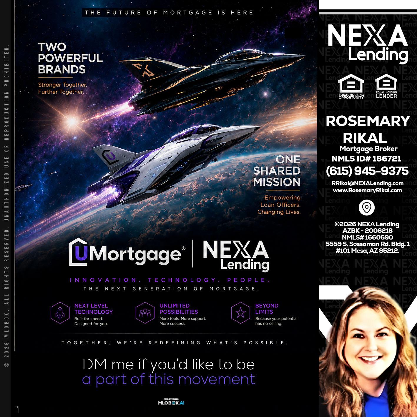 U Mortgage + NEXA lending - Rosemary Rikal -Mortgage Broker